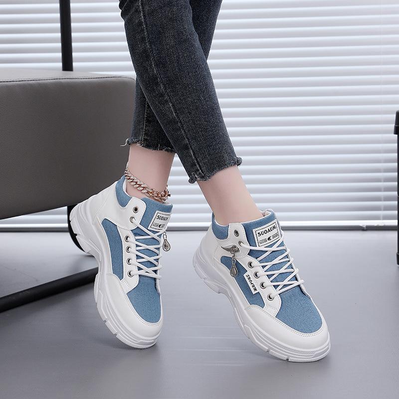 Spring and Autumn Trend Leopard Print Platform Casual Skateboard Shoes Women 2025 New Fashion Versatile Outdoor Trend Shoes Women Z010