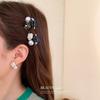 French retro pearl flower bow small grab clip simple bangs broken hair shark hairpin sweet temperament hair accessories