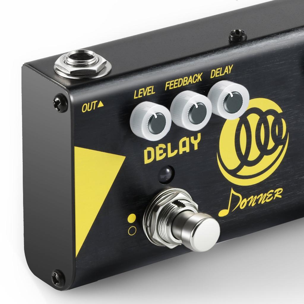 Donner Multi Effector for Guitar Alpha Cruncher 3 Effects "Delay, Chorus, Distortion" Digital Circuit Compact