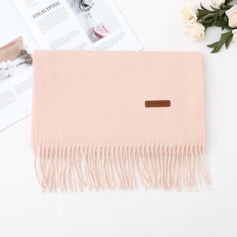 Podzimní a zimní nový šátek dámský zesílený imitace kašmíru všestranný studentský šál dlouhý kostkovaný šátek