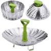 Pour Casserole Poêle Instant Pot Panier Vapeur Pliant en Acier Inoxydable Panier Vapeur Légumes Extensible Cuisson Aliment Anti-Rouille HD