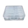 Large-Capacity Transparent Plastic Jewelry Box with Lid - 12 and 15 Grids