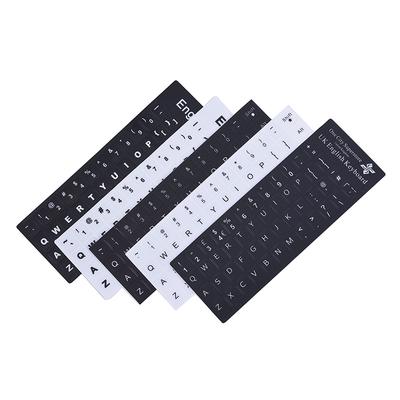 English Keyboard Replacement Stickers White On Black Any Pc Computer Laptop
