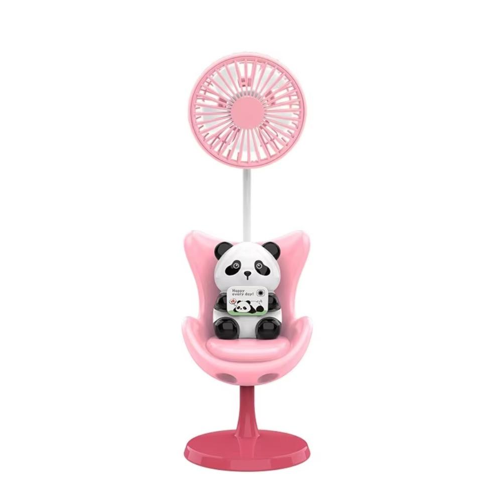 Bright Color Schemes Portable Handheld Desk Fan Cartoon Bear Shape Fan Dressing Tables