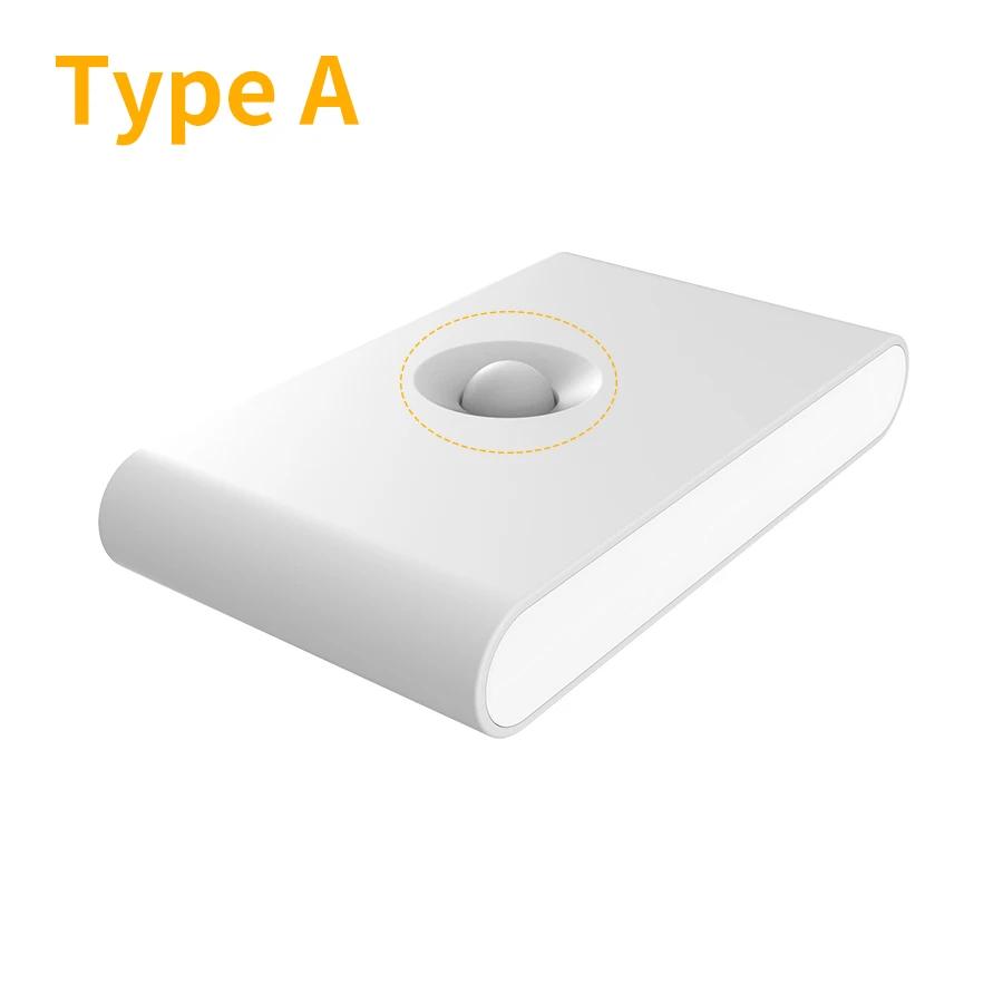 Motion Sensor LED Night Light USB Rechargeable Wireless Magnetic Cabinet Lamp Up and Down Luminous For Bedroom Closet Stair
