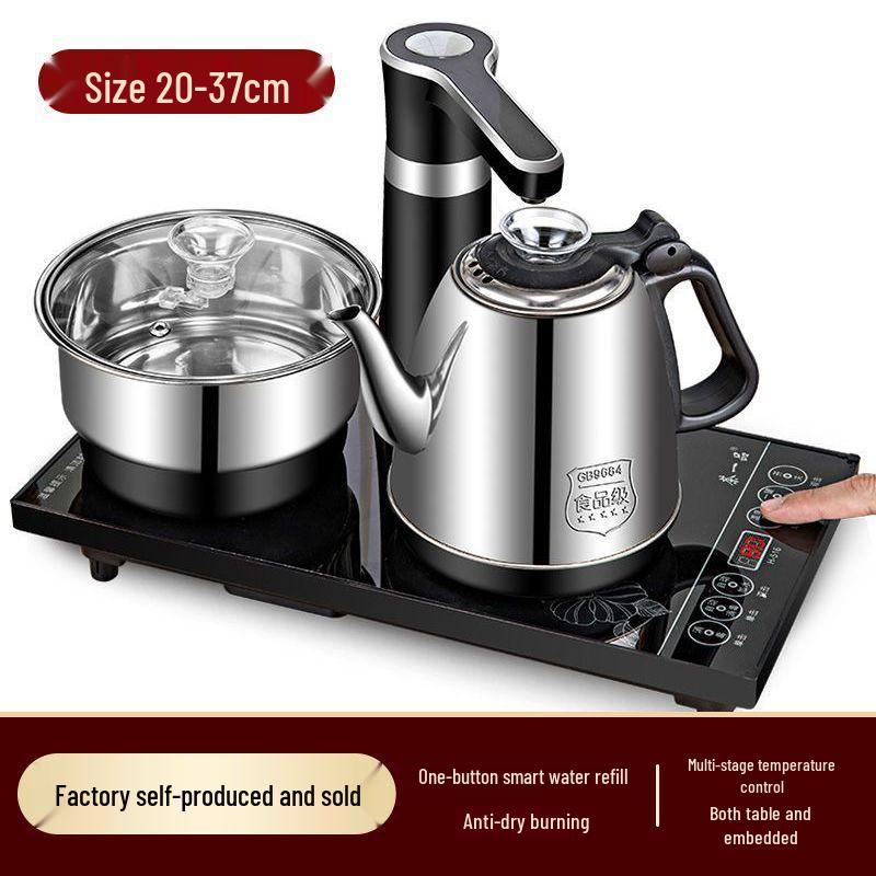Durable Integrated Kettle & Tea Tray with Auto Power-Off for Home Use; Ideal for Tea Brewing & Water Boiling