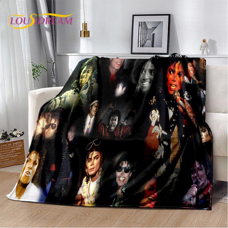 MJ Michael Jackson King of Pop 3D Soft Plush Blanket,Flannel Blanket Throw Blanket for Living Room Bedroom Bed Sofa Picnic Kids