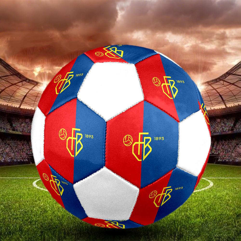 1PC FC Basel Club Size 5 Soccer Ball PrahaIndoor Soccer Ball Colorful All Ages Machine Stitched PVC Competition Ready Durable High-Bounce