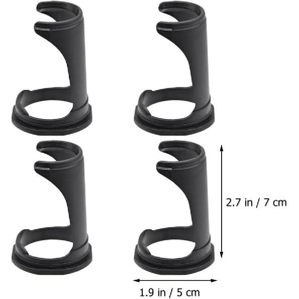 4Pcs Black Shaving Brush Stand Holder Set for Men's Grooming Non-Slip Base for Organized Storage and Easy Access