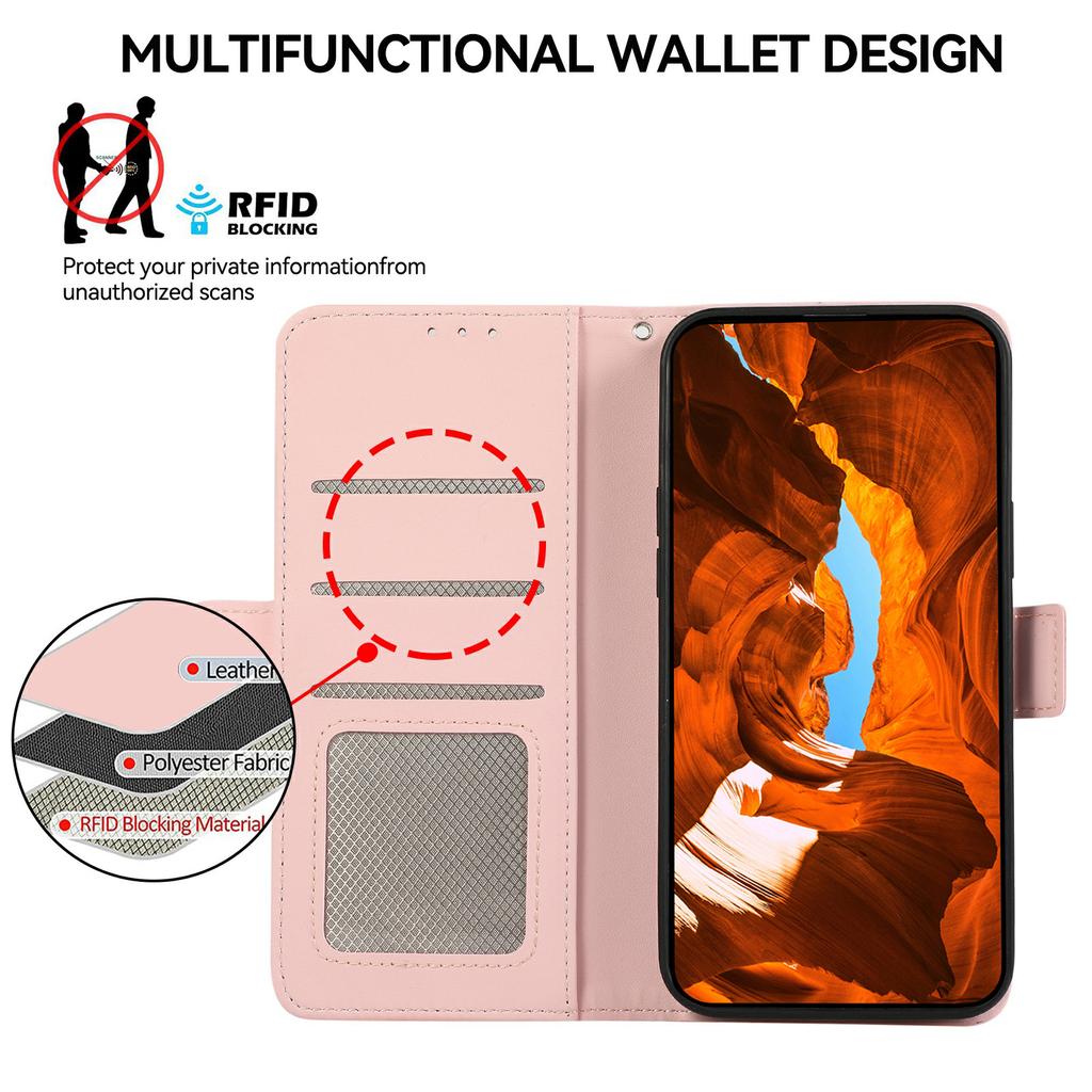 ABEEL For Honor X6c 4G Case Leather Phone Cover with RFID Blocking Wallet