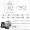 Safety Combination Lock Stainless Steel Discus Padlock 4 Digit (3inch) Round Cake Lock  Outdoor