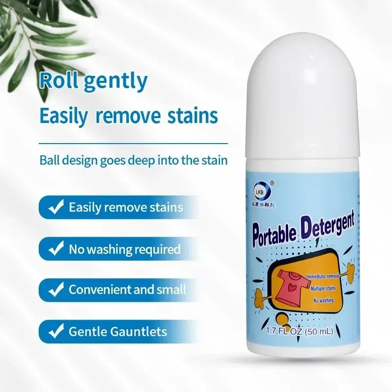 JJ19  Clothes Stain Removal Rolling Ball Portable  Stain Cleaning Detergent Decontamination Cleaning Dust Cleaner Remover 50ML