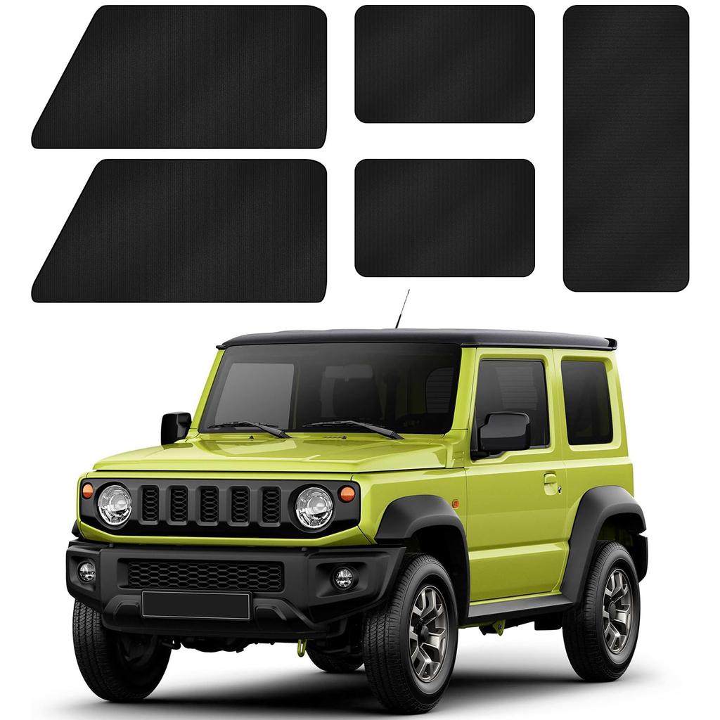 ZATOOTO Car Curtains for Suzuki Jimny Sierra Blackout Car Sleeping Curtains for Sides and Back Set of Black & JB64/JB74, Magnetic, Front/Rear/Both