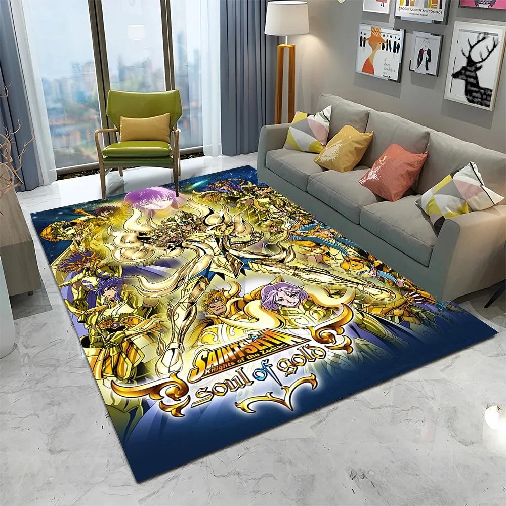 Retro Saint Seiya Anime Karikatür Halı Halı Ev Oturma Odası Yatak Odası Kanepe Paspas Dekor, çocuk oyun Alanı Kilim kaymaz Zemin Mat