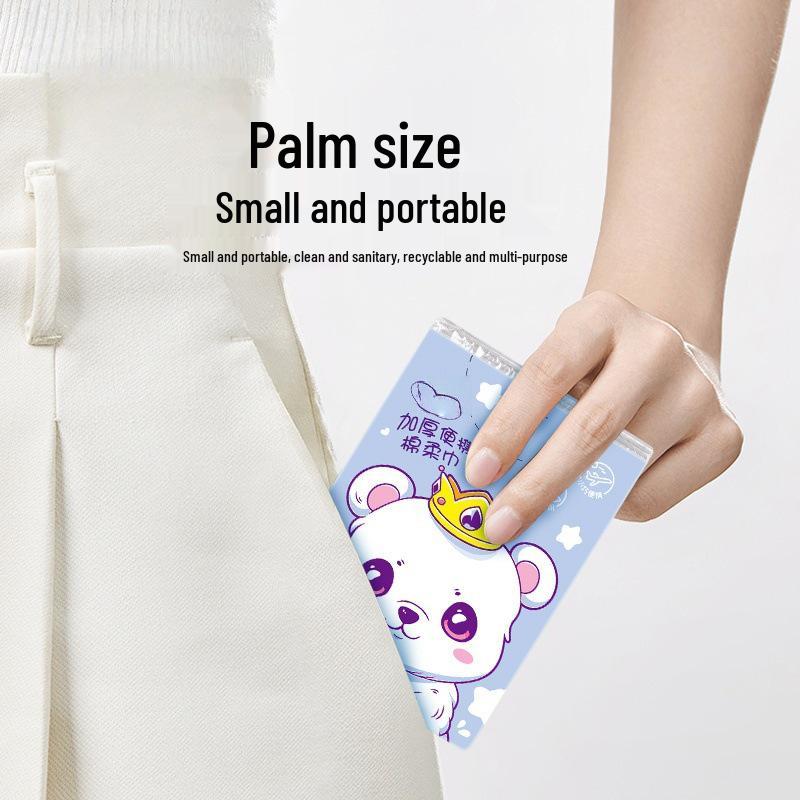 Portable Soft Cotton Face Towels - Travel-Friendly Disposable Handkerchiefs
