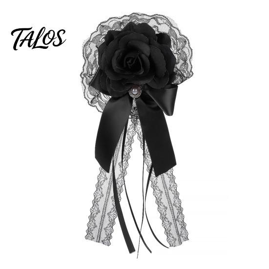 Alternative Style Hair Clips Rose Bow Clip, Lace Pearl Hairpin, Lolita Gothic Bowknot Romantic Bridal Accessories Hairpin for Women Bride Cosplay