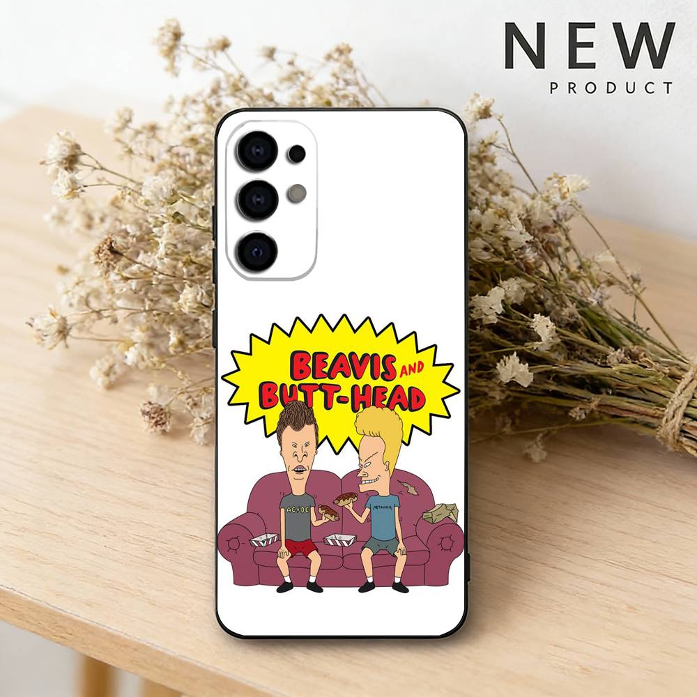 Cartoon B-Beavis and Butt-head   phone Case For Samsung S26,25,24,21,22,23,30,20,Ultra,Plus,Fe,Lite Black Soft Cover