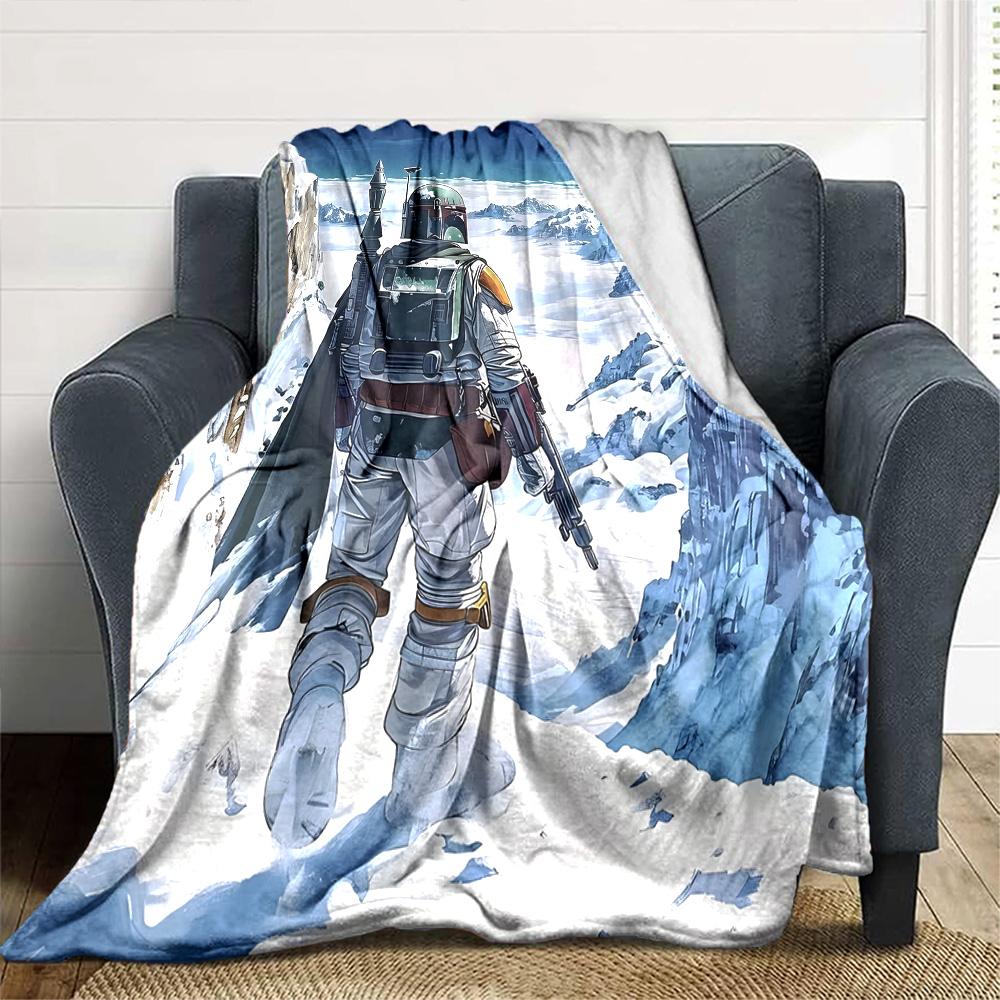 Star Wars Blanket Soft Warm Cozy Great for Office Livingroom Chair Four Seasons Multipurpose Modern Ideal Gift for Friends Family Couples Picnic