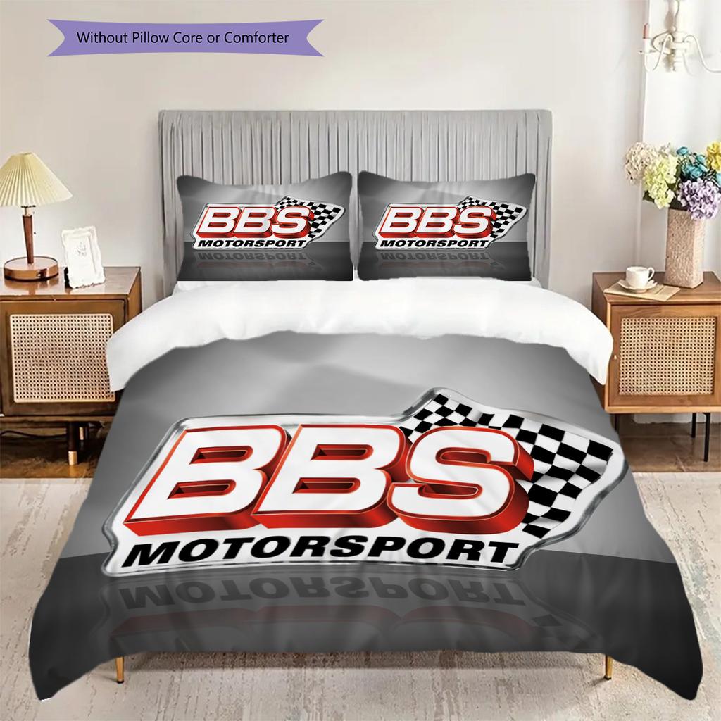 Dynamic Bbs Power Bedding (1 * Duvet Cover + 2 * Pillowcase, Without Core) 2D Flat Duvet Cover and Pillowcase Bedding Set Soft and Comfortable