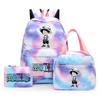 3Pcs/set Anime One Piece Anti-Theft Backpack Casual Daypack with Lunch Bag Pencil Case Back To School Daily Bookbag for Boy Girl Mochila Rucksack