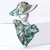 Vintage Enamel Shell Brooch for Women Unisex Lapel Pins Party Accessories Gifts