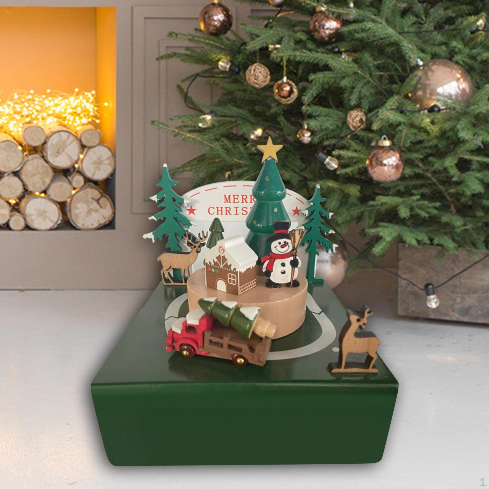 -Music Box, Building Blocks, Music Box for Party, Holiday, Wedding, Christmas