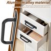 Sliding Door Handle Aluminum Alloy Pull Push Door Handle For Gate Balcony Toilet Door Punch-free Pulls Furniture Hardware