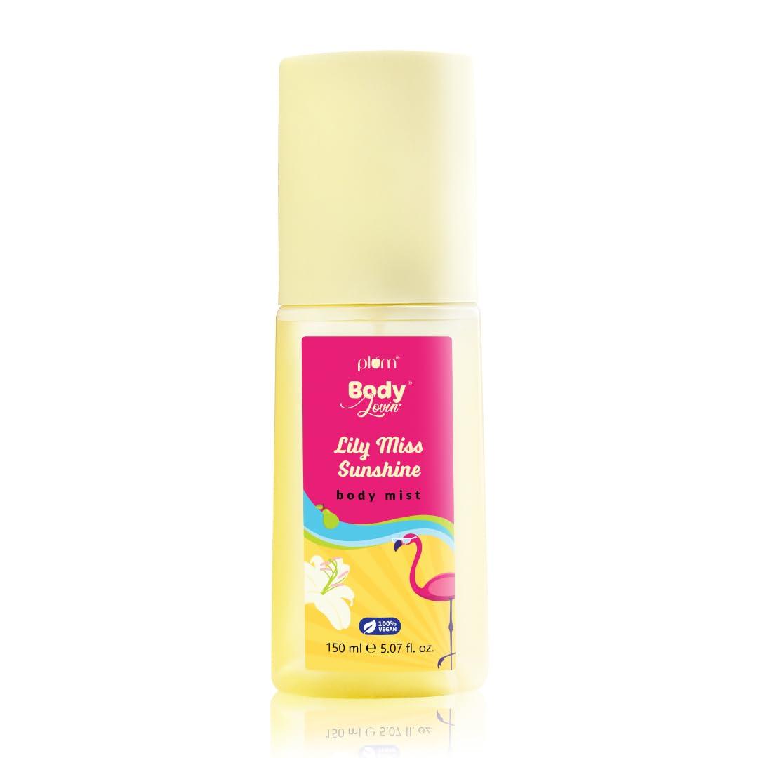 

Plum BodyLovin Lily Miss Sunshine Body Mist 150ml Pack of 1 | Long-Lasting Fresh Summer Fragrance Travel Spray