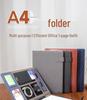 Premium A4 Faux Leather Folder with Magnetic Buckle & Document Clip for Business Meetings
