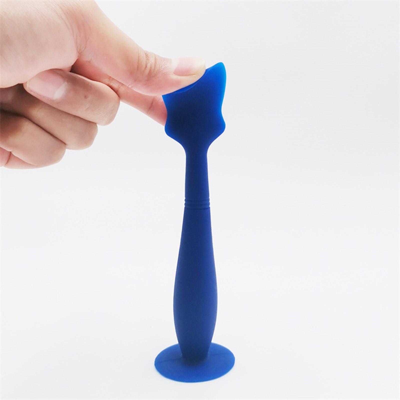 

Baby Diaper Rash Applicator Baby Spatulas With Suction Cup Silicone Brush One Size темно-синий