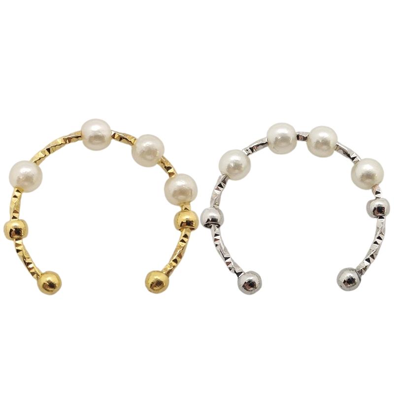 Anti-anxiety Ring Fidget Beaded Spinner Ring Stress Relieve Fashion Jewelry Great Gift for Women Men Girl