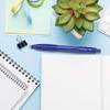 Uni-ball Click Gel XSGR7 0.7mm Gel Pen with Triangular Rubber Grip, Retractable, Blue Ink, Pack of 3 for Office & School