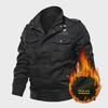 Men's Plus Velvet Thickened Cotton Jacket - Stand Collar, Washable, Large Sizes, for Autumn and Winter.