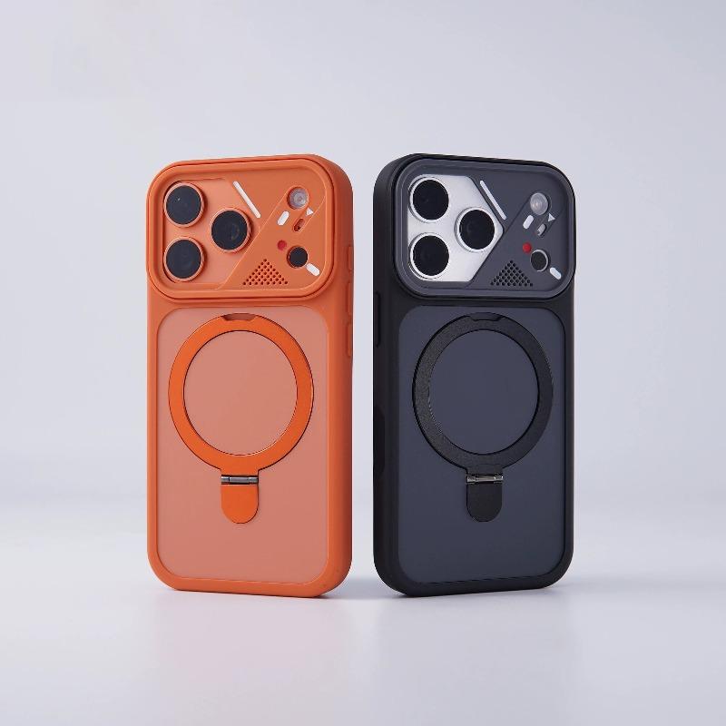 Matte Shockproof for Bracket Case For For Iphone 17 16 1 14 Plus 13 12 Pro Max 11 17Air Armor Protection Magnetic Cover