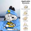 1pc Snoopy Sports Jersey Flannel Blanket Soft Warm Throw Blanket for Bedroom Living Room Bed Travel Camping Picnic Gift. MT7160176