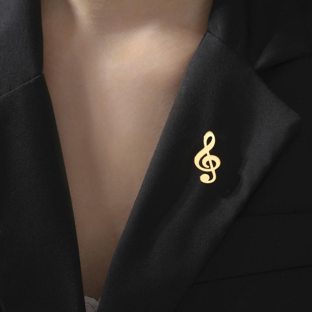Lucktune Musical Note Lapel Pins Brooches For Men Women Suit Collar Badges Metal Pins Brooches Fashion Jewelry 2025 Wholesale