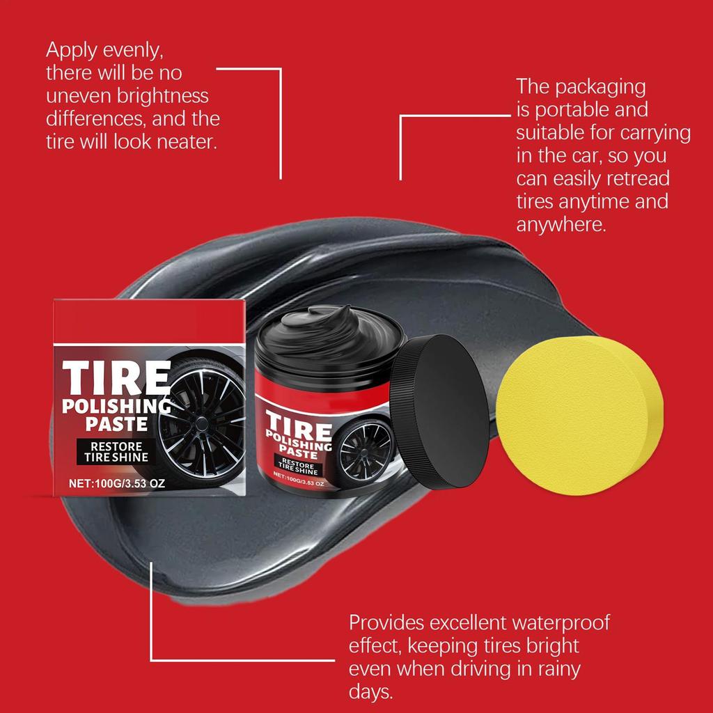 Tire Shine Paste Auto Tire Cleaning Care Product Automotive Wheel Protectant For Trucks Sedans RVs SUVs Collectors Dealers Shops