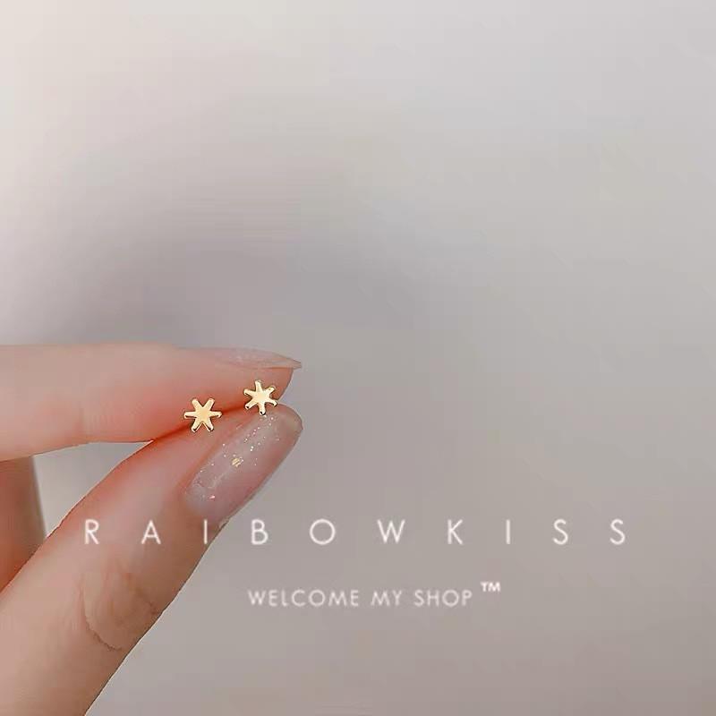 Gold Color Simple Small Butterfly Stud Earrings for Women Cute Hypoallergenic Daily Wear Ear Piercing Jewelry Wholesale