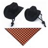 Pet Hat Dog Western Cowboy Hat Pet Triangle Scarf  Photo Prop PetAccessorie E