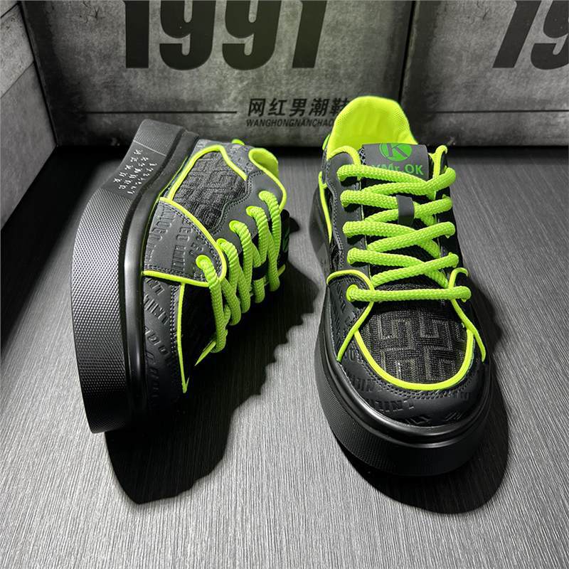 Zapatos casuales de malla transpirable, de caña baja, con suela gruesa, para primavera, nuevos, con diseño de espíritu