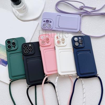 Candy Strap Case for Xiaomi POCO X7 F6 M6 X6 Redmi Note 14 Mi 15T 13T 14T Pro 15 15C Crossbody Lanyard Neck Card Silicone Cover