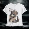 Vintage Japanese Dragon Graphic Tee: Mythical Fantasy Cotton Shirt