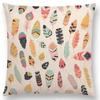 Feather Pattern Decorative Letters Cushion Cover Beautiful Word Be Brave Kind Dream Home Decor Sofa Throw Pillow Case