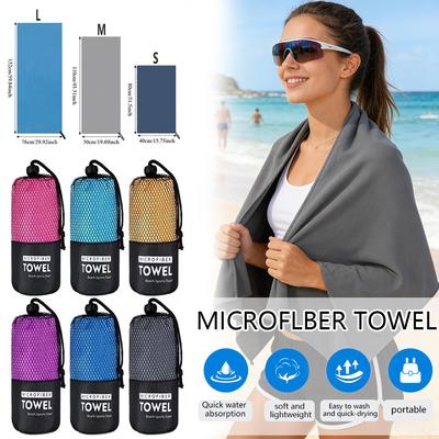 Hot Microfiber Towel Sports Quick-Drying Super Absorbent Camping Towel Super Soft Lightweight Gym Swimming Yoga Beach Towel