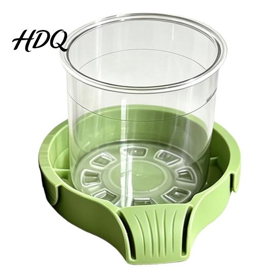 Drainage Cup Holder Base Storage for Ninja Creami Cups Silicone Tray Design Intelligent Kitchen Countertop Organizer Anti-Spill Sloped to Eliminate