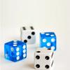 10pcs/set Clear Sky Blue Dice Right Angle Dice Board Game Accessories 19mm
