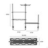 Camping Lantern Holder Cookware Storage Rack with Shelf for Fishing BBQ Backpacking
