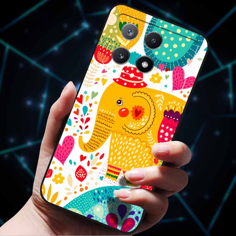 3D Flowers Emboss Fundas For Poco X6 Pro Case Soft Silicone Phone Case for Xiaomi Poco X6 Pro Poco X 6 Pro X6Pro Pocox6 Pro Bags