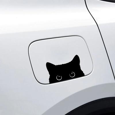 1 pezzo Adesivo Auto Accessori Gatto Povero Sta Rubando con Occhi Grandi Guarda Vinile Car Styling Copertura Impermeabile PVC