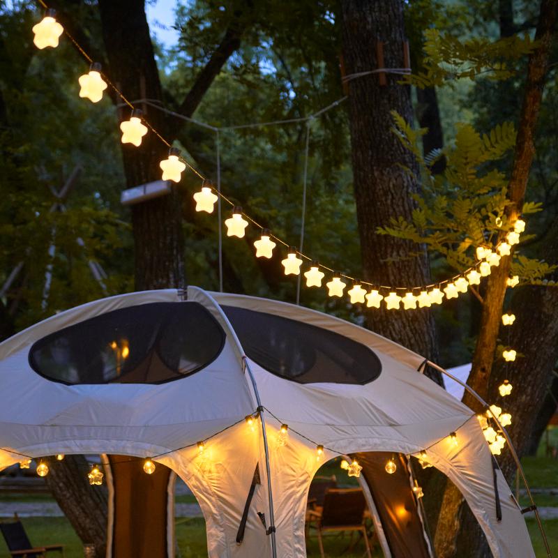 Outdoor Starry Globe Solar Lights for Tents, Markets, and Courtyards